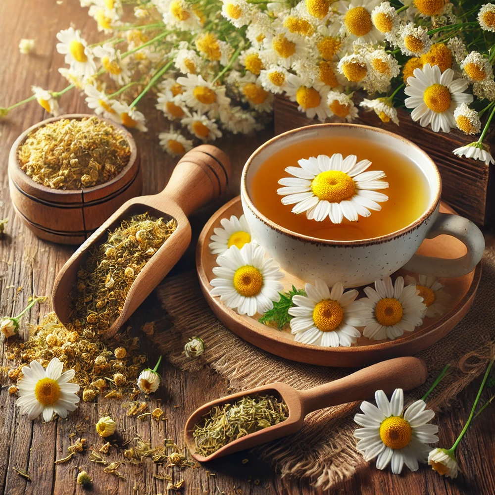 Complément plantes INFUSION  CAMOMILLE MATRICAIRE BIO FLEUR 30G phytothérapie naturel Boutique Achaiah