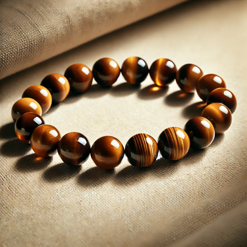 Bracelet Œil De Tigre perles  pierre naturelle Boutique Achaiah