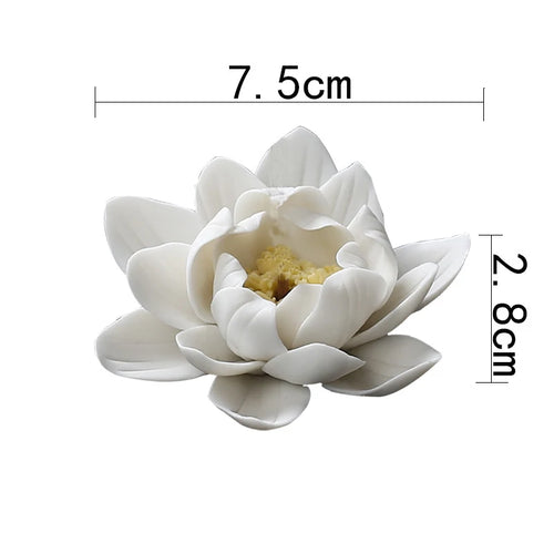 Porte-encens en céramique Lotus
