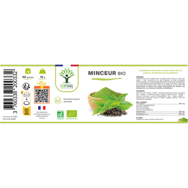 Minceur Bio - Complément alimentaire - en gélules