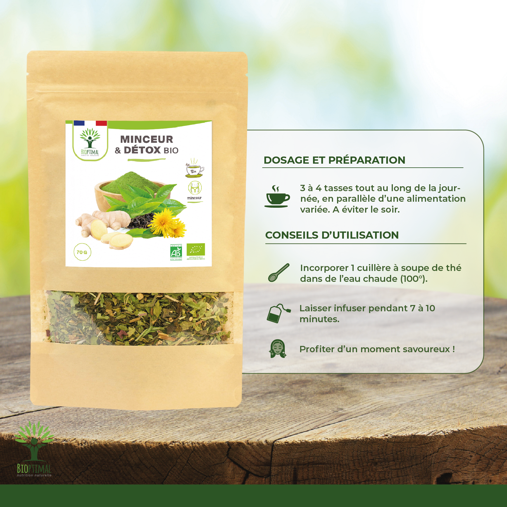 Thé Minceur & Détox Bio - Fabriqué en France - Vegan – ACHAIAH (visuel 4)