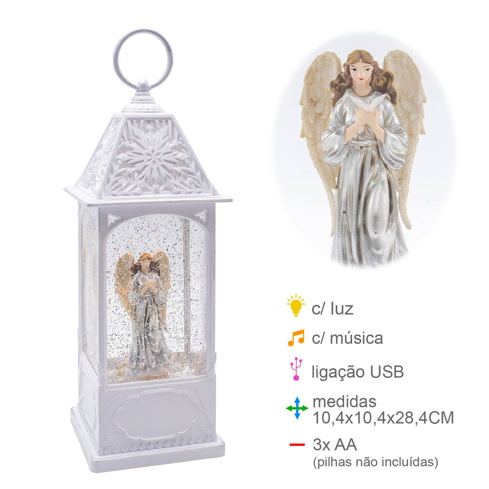 Lanterne Ange avec Eau 10,4x10,4x28,4cm