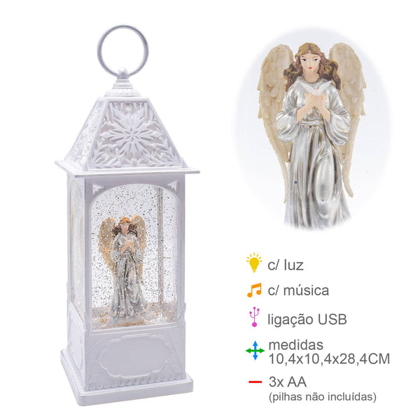 Lanterne Ange avec Eau 10,4x10,4x28,4cm