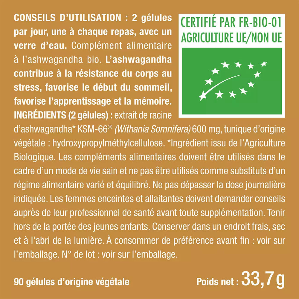 Ashwagandha Bio bien-être spiritualité Boutique Achaiah