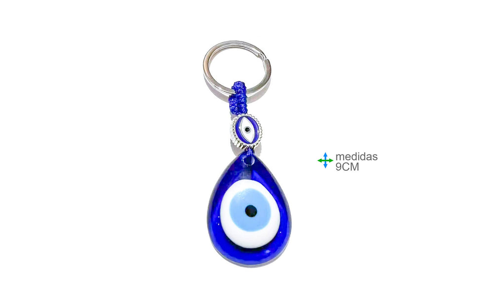 Porte-clés Œil Turc 9cm décoration spirituelle résine Boutique Achaiah