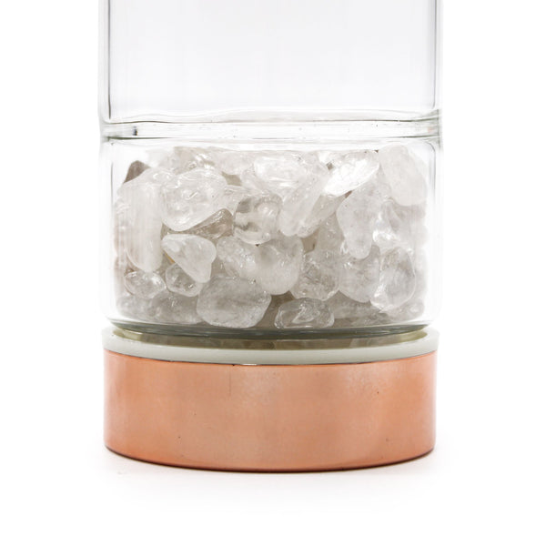 Bouteille infuseur en verre et cristal – Cristal de roche