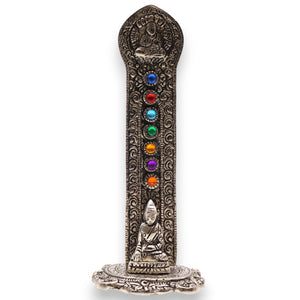 Porte-encens tour Bouddha 7 chakras – 16 × 6 × 7 cm