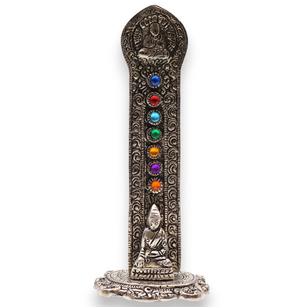 Porte-encens tour Bouddha 7 chakras – 16 × 6 × 7 cm