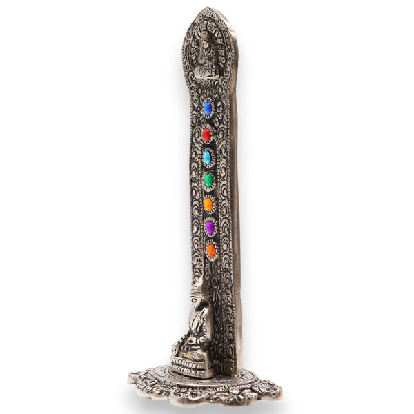 Porte-encens tour Bouddha 7 chakras – 16 × 6 × 7 cm