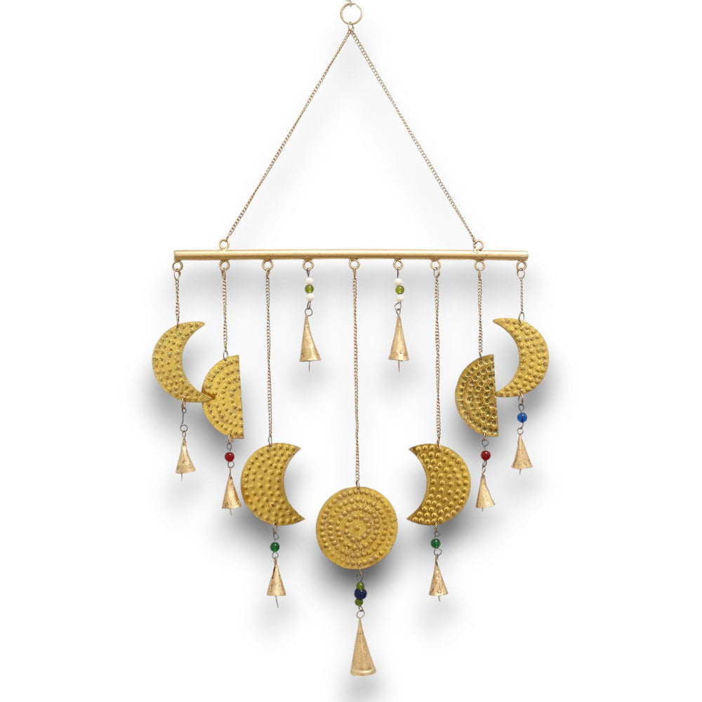 Carillon indien phases de la Lune en laiton – 43 × 40 cm – photo principale