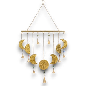 Indian Chimes - Brass Moon Phases Chimes - 43x40cm