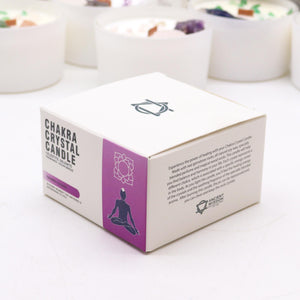 Bougie aux cristaux – Chakra couronne