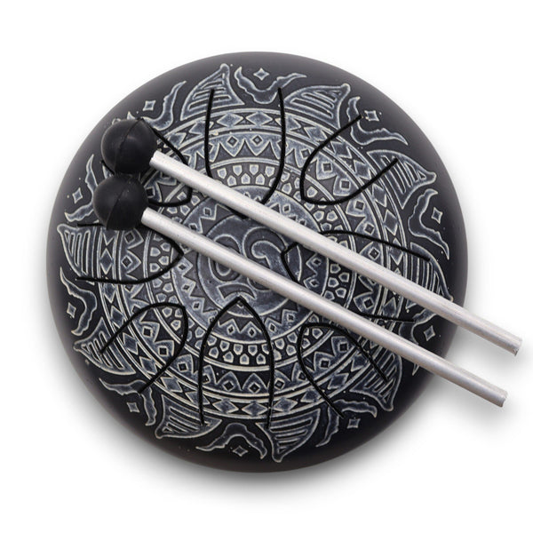 Happy Drum Om Mandala Engraved - 16cm