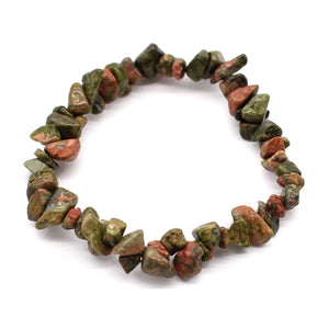 Bracelet baroque en pierres naturelles – Jaspe vert