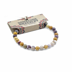 Bracelet d’intention en pierres naturelles – Mookaïte – Sagesse et discernement