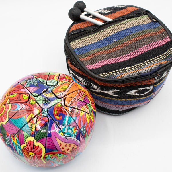 Petit tongue drum psychédélique – 13 × 9 cm