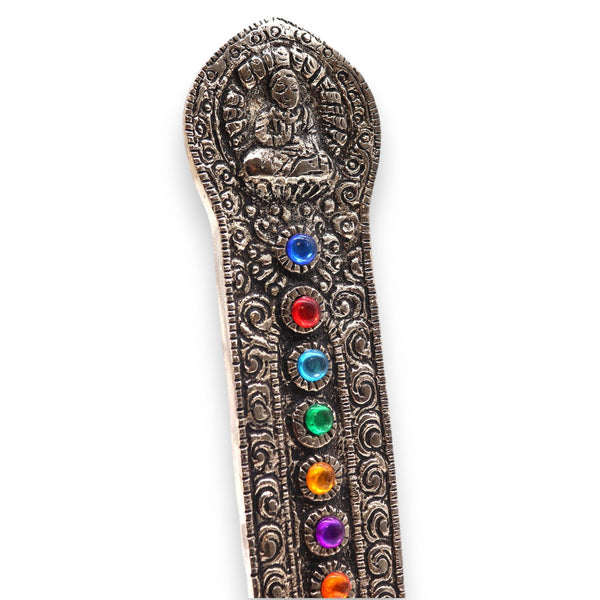 Porte-encens tour Bouddha 7 chakras – 16 × 6 × 7 cm