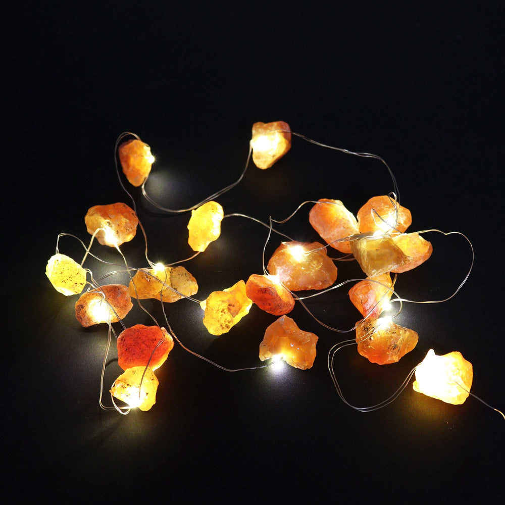 Guirlande Lumineuse de Pierre Précieuse – Jade Orange – ACHAIAH