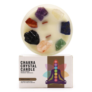 Grande bougie aux cristaux – 7 Chakras