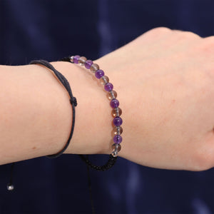 Bougie astrologique Capricorne avec bracelet en pierres