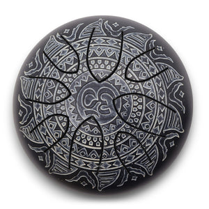 Happy Drum Om Mandala Engraved - 16cm