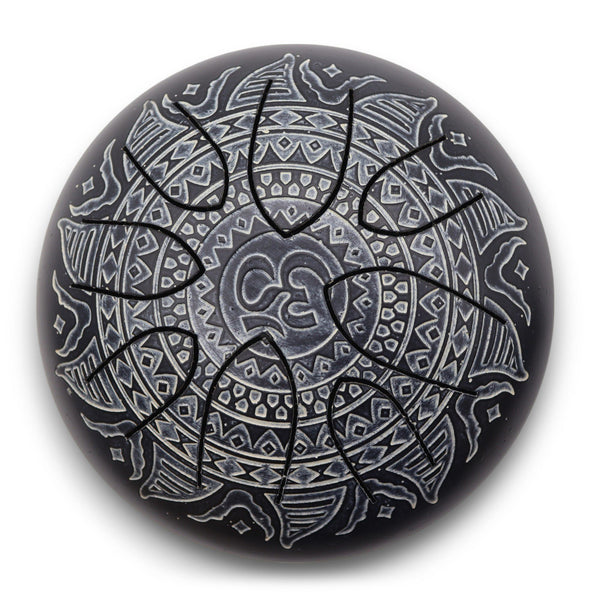 Happy Drum Om Mandala Engraved - 16cm