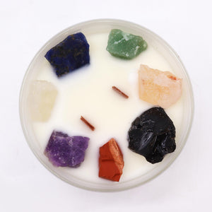 Grande bougie aux cristaux – 7 Chakras