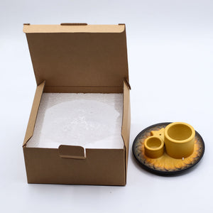 Porte Palo Santo en céramique – Mandala sable et gris