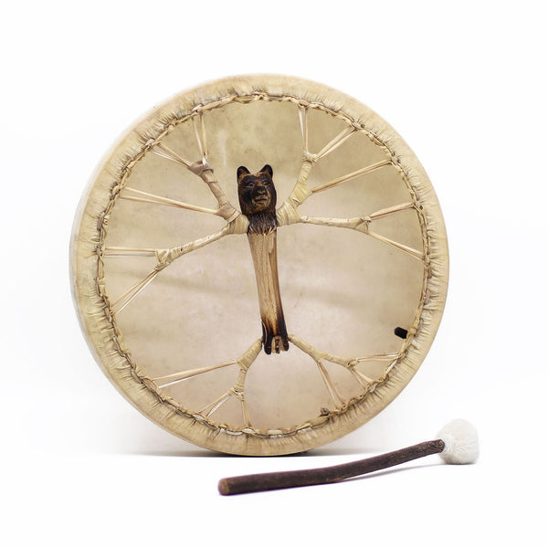 Tambour chamanique accordable Esprit de l’Ours – 40 cm