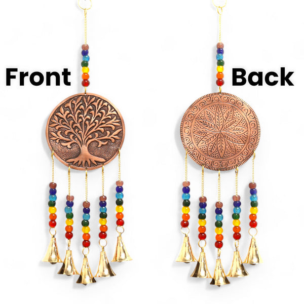 Carillon indien Arbre de Vie et 7 chakras – 5 clochettes