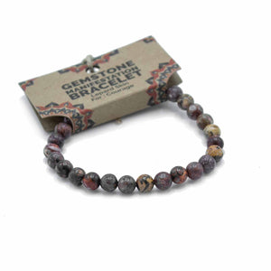Bracelet d’intention en pierres naturelles – Jaspe léopard – Courage et détermination