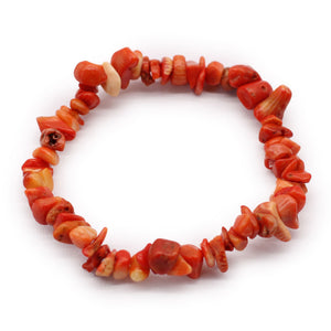 Bracelet baroque en pierres naturelles – Jaspe orange