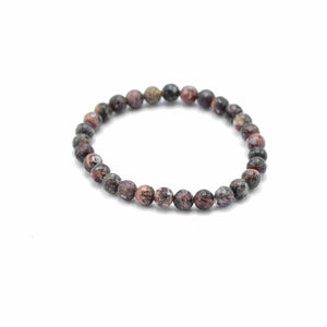 Bracelet d’intention en pierres naturelles – Jaspe léopard – Courage et détermination