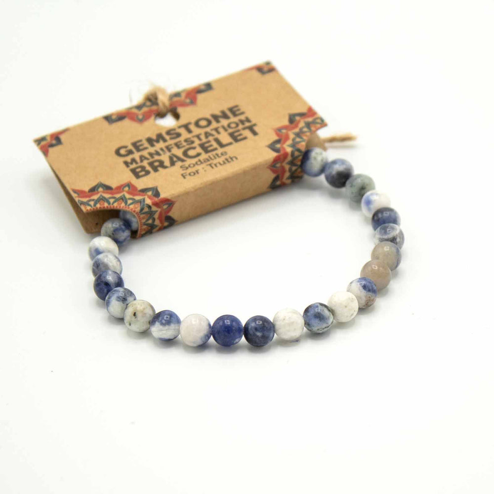 Bracelet d’intention en pierres naturelles – Sodalite – Vérité et expression – photo principale