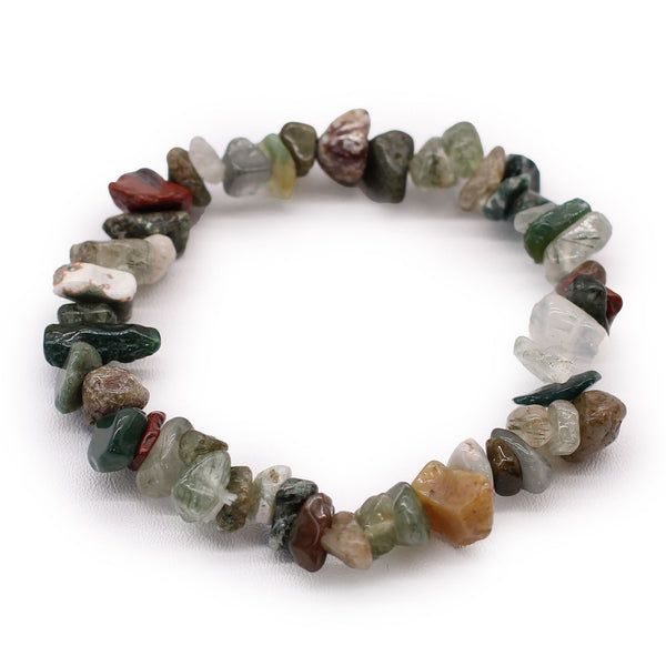 Bracelet baroque en pierres naturelles – Agate mousse