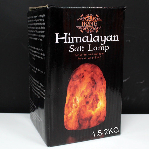 Lampe en cristal de sel de l’Himalaya – Environ 1,5 à 2 kg