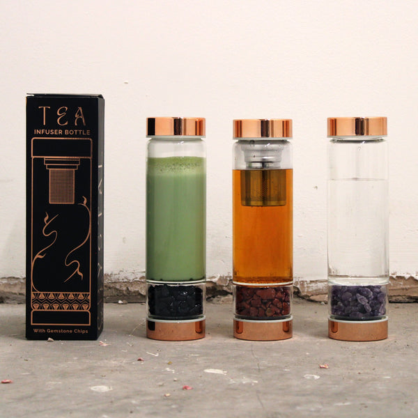 Bouteille infuseur en verre et cristal – Onyx
