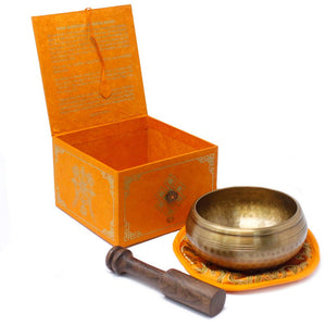 Bol Chantant Tibétain – Cinq Bouddhas, 10 cm (env. 400 g) – ACHAIAH