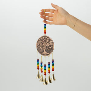 Carillon indien Arbre de Vie et 7 chakras – 5 clochettes