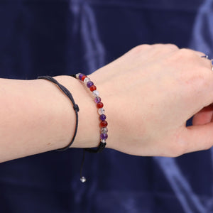Bougie astrologique Vierge avec bracelet en pierres