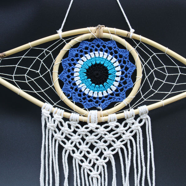 Attrape-rêves macramé Œil protecteur – Taille moyenne