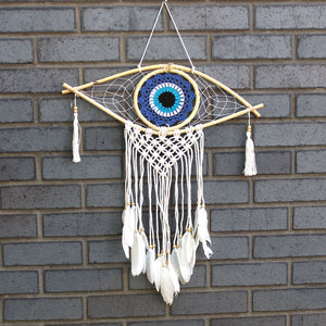 Attrape-rêves macramé Œil protecteur – Taille moyenne