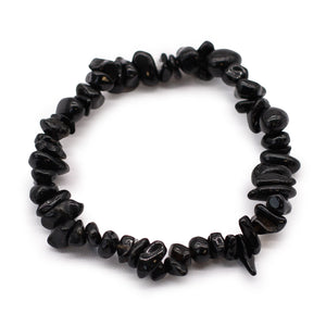 Bracelet baroque en pierres naturelles – Agate noire