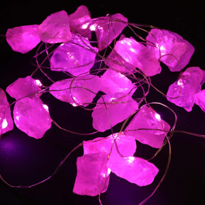 Guirlande Lumineuse de Pierres Précieuses – Quartz Rose – ACHAIAH (visuel 2)