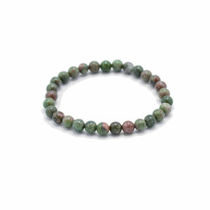 Bracelet d’intention en pierres naturelles – Jaspe vert – Croissance et stabilité