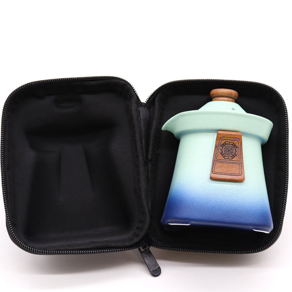 Service à thé Temple avec 3 tasses – Bleu céleste