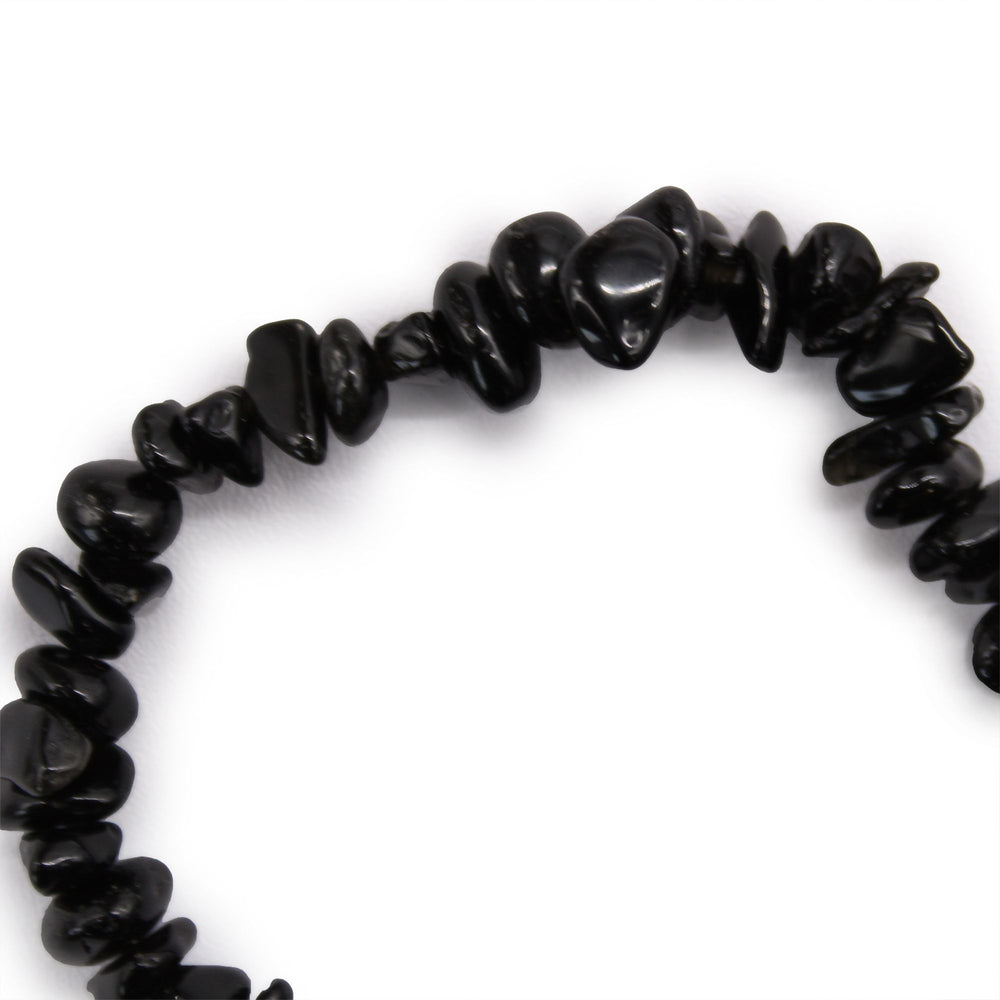 Bracelet baroque en pierres naturelles – Agate noire – photo principale