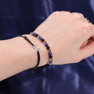 Bougie astrologique Scorpion avec bracelet en pierres