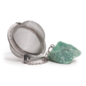 Infuseur à thé avec pierre brute – Aventurine verte