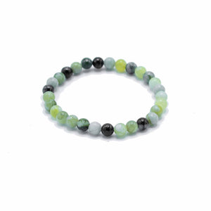 Bracelet d’intention en pierres naturelles – Jade olive – Renouveau et harmonie